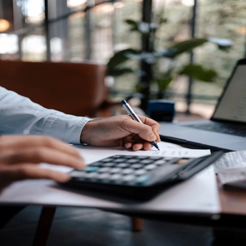 Financial expert explaining debt relief solutions to a client